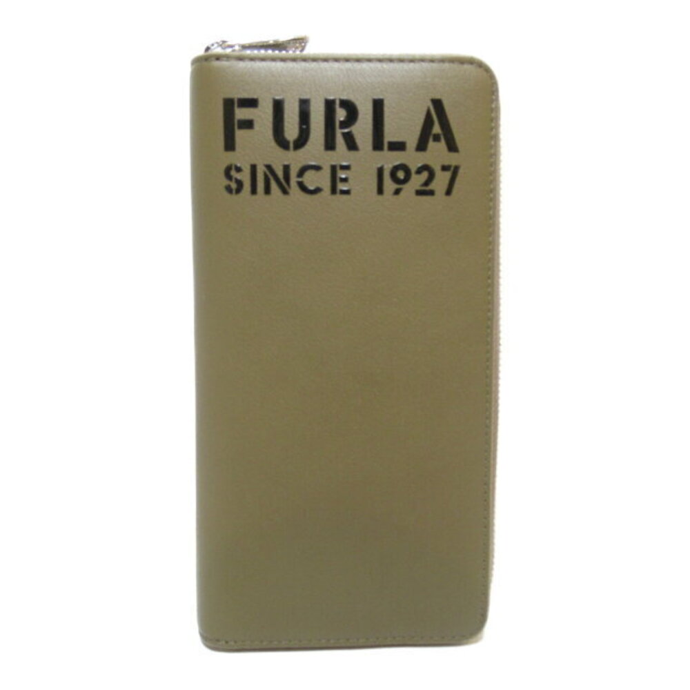 Furla Brown Leather L Zip Long Wallet